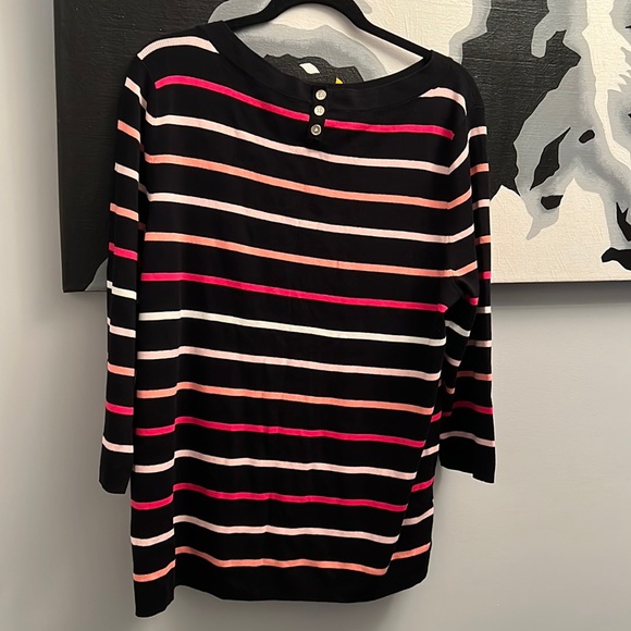 Talbot’s plus 2X cotton/rayon striped sweater New w/tags! - Picture 2 of 11